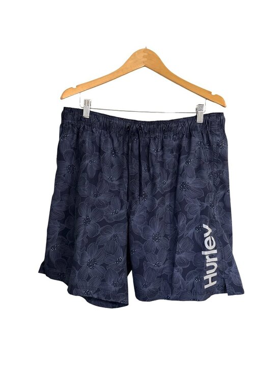 Hurley Other - Hurley Mens XXL Black Floral Swim Shorts With Elastic Waist & Drawstring